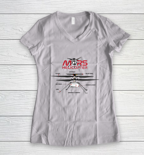 Nasa Mars 2020 Ingenuity Helicopter Women's V-Neck T-Shirt