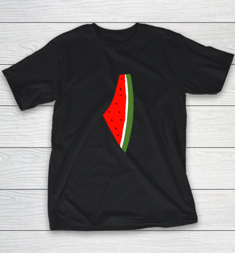 Palestine Watermelon Shirt Palestine Map Youth T-Shirt