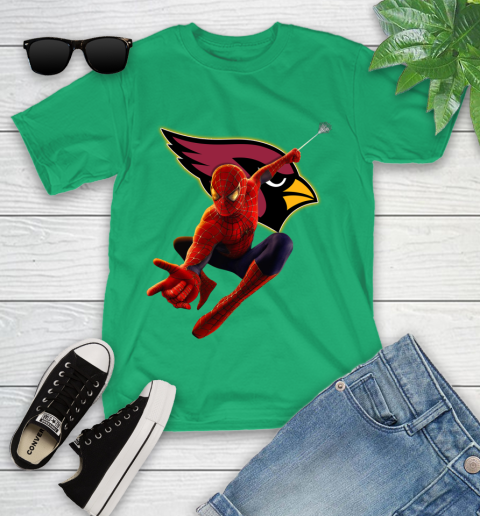 NFL Spider Man Avengers Endgame Football Arizona Cardinals Youth T-Shirt 6