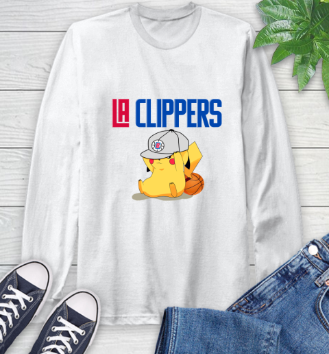 NBA Pikachu Basketball Sports Los Angeles Clippers Long Sleeve T-Shirt