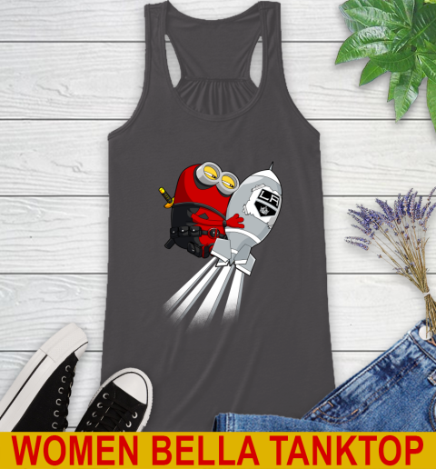 NHL Hockey Los Angeles Kings Deadpool Minion Marvel Shirt Racerback Tank 10