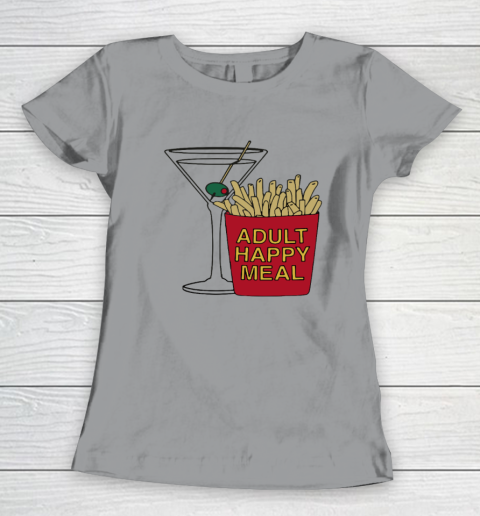 Adult Happy Meal Martini And Fries Women's T-Shirt 3