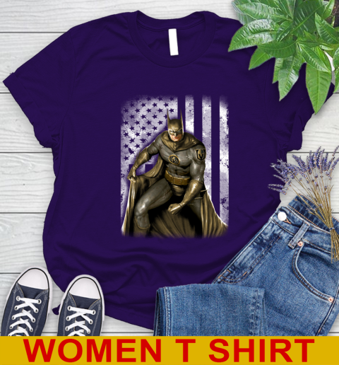 Vegas Golden Knights NHL Hockey Batman DC American Flag Shirt Women's T-Shirt 4