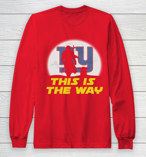 New York Giants NFL Football Star Wars Yoda And Mandalorian This Is The Way Long Sleeve T-Shirt 7