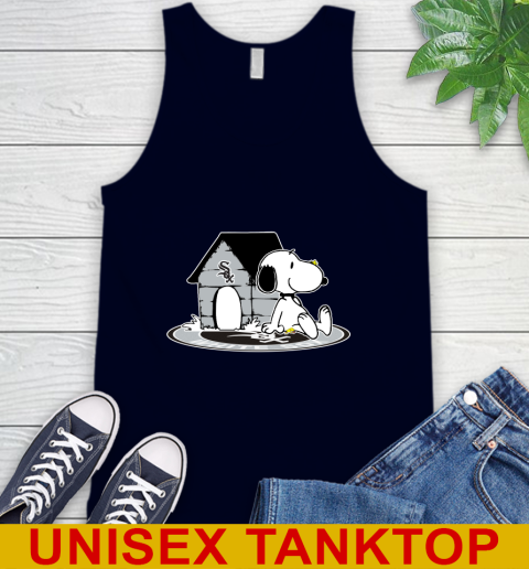 MLB Baseball Chicago White Sox Snoopy The Peanuts Movie Shirt Tank Top 3