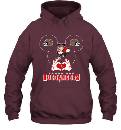 mg4g i love the buccaneers mickey mouse tampa bay buccaneers s hoodie 23 front maroon