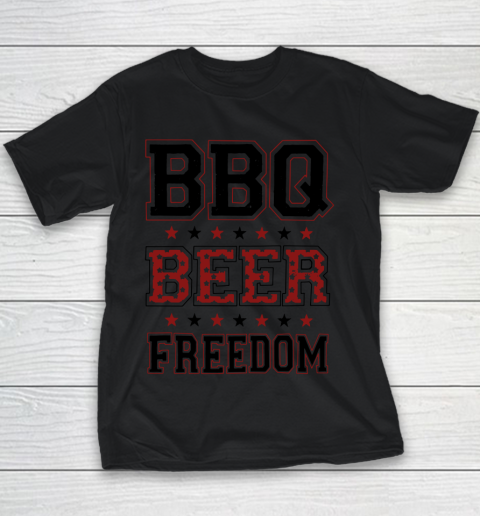BBQ Beer Freedom Trump Fan Youth T-Shirt