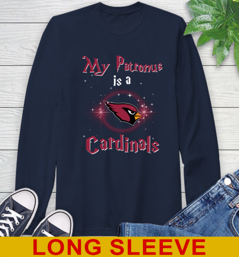 NFL Football Harry Potter My Patronus Is A Arizona Cardinals Long Sleeve T-Shirt 3