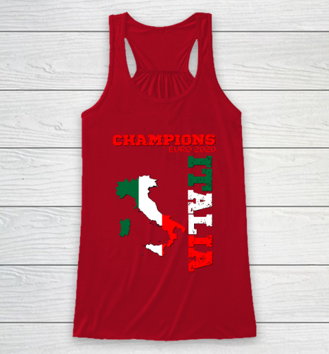 Italy Champions Euro 2020 played in 2021 Racerback Tank 4