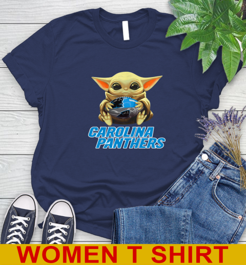 NFL Football Carolina Panthers Baby Yoda Star Wars Shirt Women's T-Shirt 12