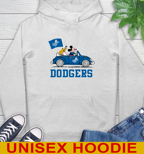 MLB Baseball Los Angeles Dodgers Pluto Mickey Driving Disney Shirt Hoodie