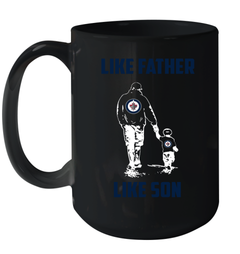 Winnipeg Jets NFL Football Like Father Like Son Sports Ceramic Mug 15oz