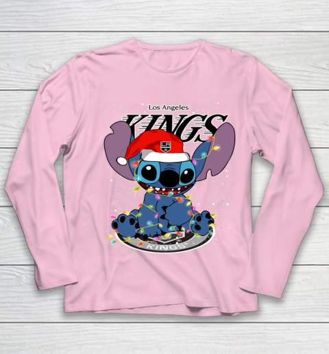Los Angeles Kings NHL Hockey noel stitch Christmas Youth Long Sleeve 6