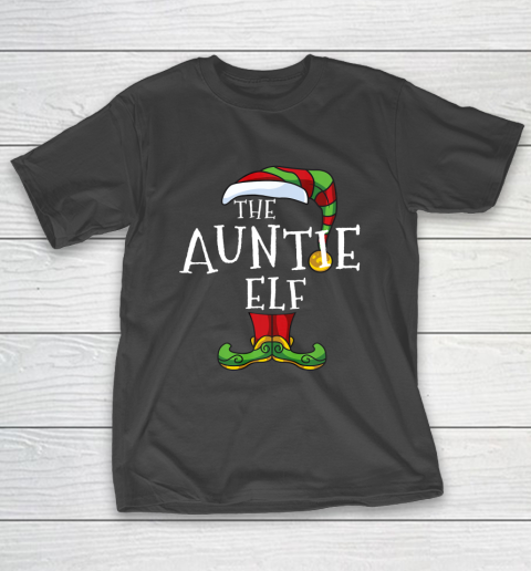 The Auntie Elf Family Matching Christmas Group Gift Pajama T-Shirt