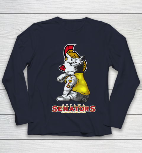 NHL My Cat Loves Ottawa Senators Hockey Youth Long Sleeve 2
