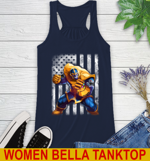 NBA Basketball LA Clippers Thanos Marvel American Flag Shirt Racerback Tank 9