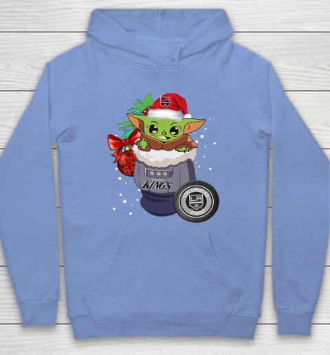 Los Angeles Kings Christmas Baby Yoda Star Wars Funny Happy NHL Hoodie 11