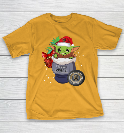 Vegas Golden Knights Christmas Baby Yoda Star Wars Funny Happy NHL T-Shirt 4