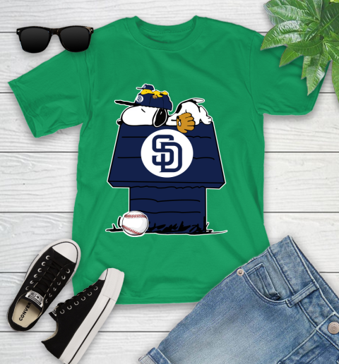 MLB San Diego Padres Snoopy Woodstock The Peanuts Movie Baseball T Shirt Youth T-Shirt 6