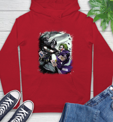 New York Jets NFL Football Batman Fighting Joker DC Comics Hoodie 10