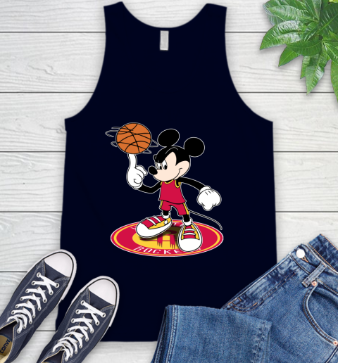NBA Basketball Houston Rockets Cheerful Mickey Disney Shirt Tank Top 3
