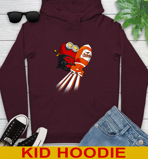 MLB Baseball Baltimore Orioles Deadpool Minion Marvel Shirt Youth Hoodie 8 MLB Baseball Baltimore Orioles Deadpool Minion Marvel Shirt Youth Hoodie - Image 8