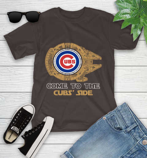 MLB Come To The Chicago Cubs Side Star Wars Baseball Sports Youth T-Shirt 7