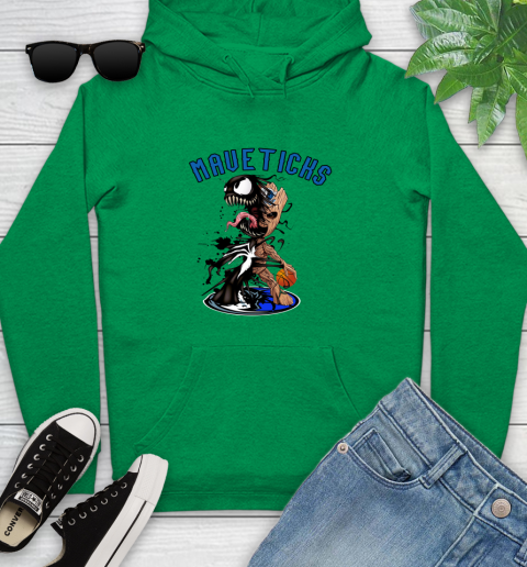 NBA Dallas Mavericks Basketball Venom Groot Guardians Of The Galaxy Youth Hoodie 7