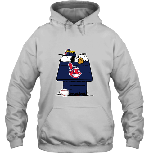 Cleveland Indians Snoopy And Woodstock Resting Together MLB Hoodie
