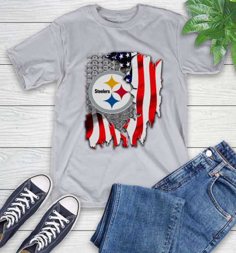 Pittsburgh Steelers NFL Football American Flag T-Shirt - Image 7