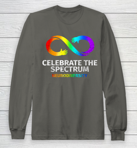 Neurodiversity Celebrate Spectrum Infinity Autism Awareness Long Sleeve T-Shirt 5