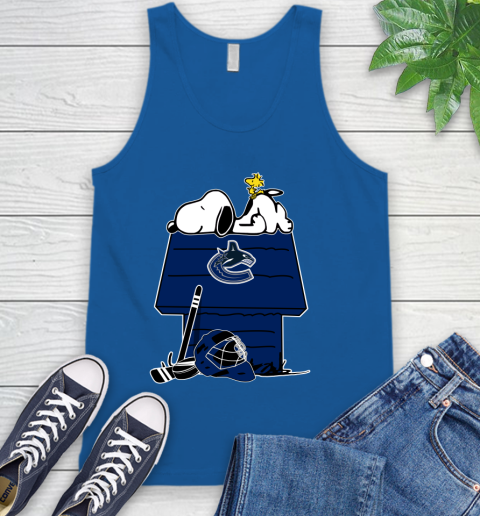 Vancouver Canucks NHL Hockey Snoopy Woodstock The Peanuts Movie Tank Top 5