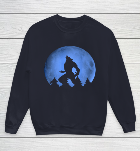 Werewolf Blue Moon wolf full moon on Halloween costume 2020 Youth Sweatshirt 2