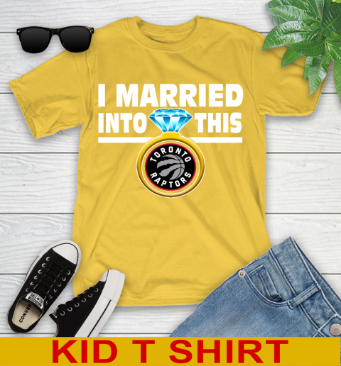 Toronto Raptors NBA Basketball I Married Into This My Team Sports Youth T-Shirt - Image 10