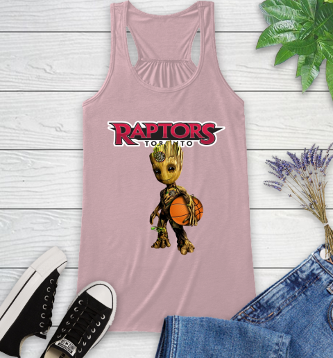 Toronto Raptors NBA Basketball Groot Marvel Guardians Of The Galaxy Racerback Tank 11
