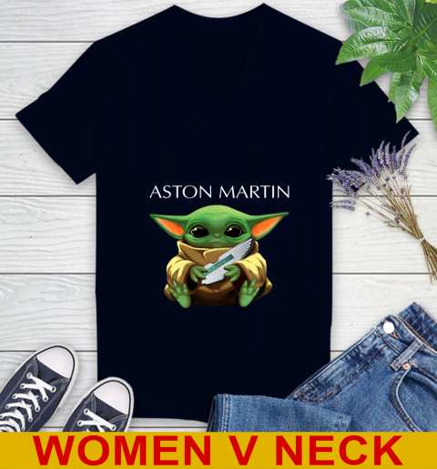 Star Wars Baby Yoda Hugs Aston Martin Car Shirt 74