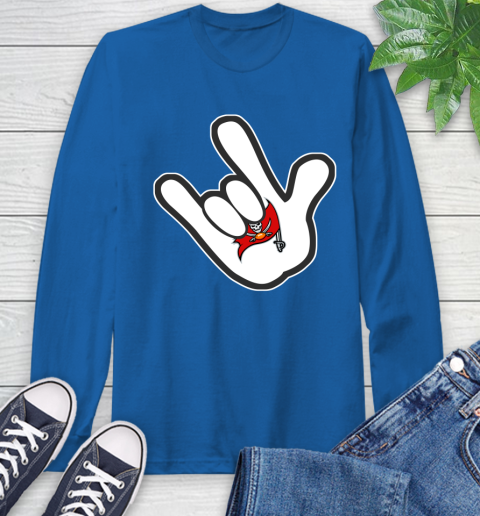 Tampa Bay Buccaneers NFL Football Mickey Rock Hand Disney Long Sleeve T-Shirt 9