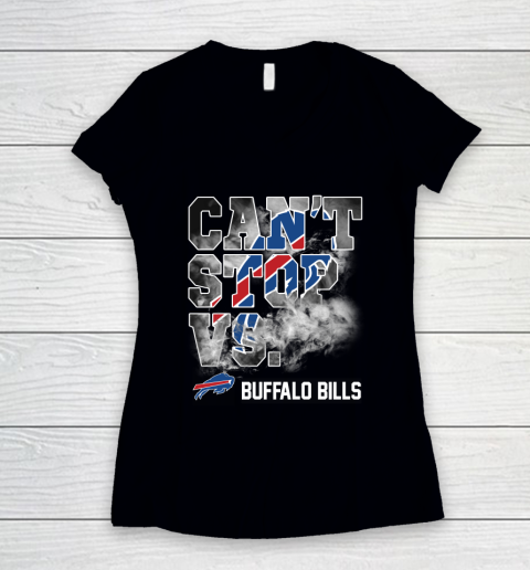 NFL Buffalo Bills Can't Stop Vs Women's V-Neck T-Shirt