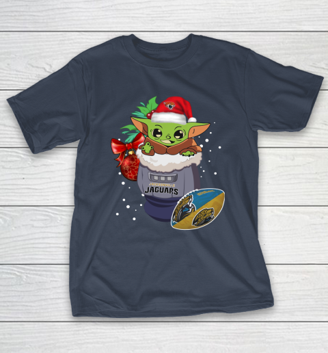 Jacksonville Jaguars Christmas Baby Yoda Star Wars Funny Happy NFL T-Shirt 5