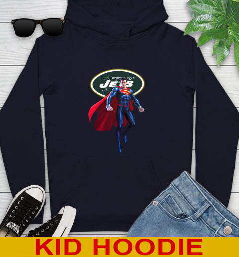 NFL Superman DC Sports Football New York Jets Youth Hoodie 4