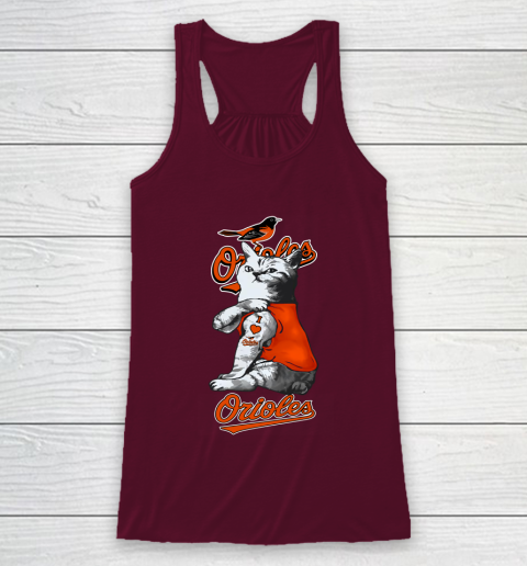 MLB Baseball My Cat Loves Baltimore Orioles Racerback Tank 2
