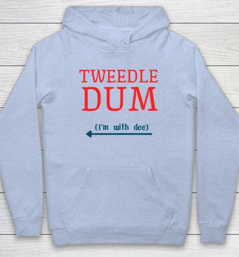 Tweedle Dum I'm With Dee Couple And Friends Funny Lazy Costume Hoodie 5