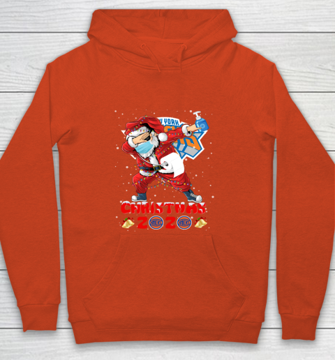 New York Knicks Funny Santa Claus Dabbing Christmas 2020 NBA Youth Hoodie 3