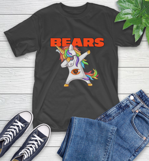 Chicago Bears NFL Football Funny Unicorn Dabbing Sports T-Shirt 14