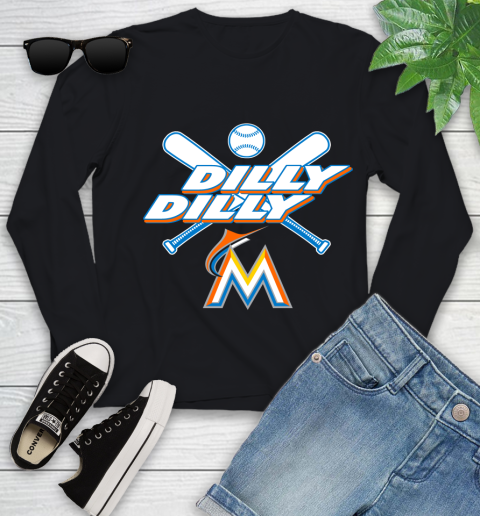 MLB Miami Marlins Dilly Dilly Baseball Sports Youth Long Sleeve 2