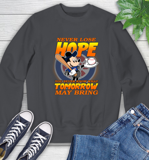 Chicago Cubs MLB Baseball Mickey Disney Never Lose Hope Sweatshirt 6