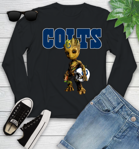 Indianapolis Colts NFL Football Groot Marvel Guardians Of The Galaxy Youth Long Sleeve 2