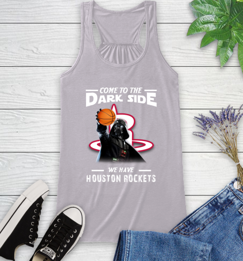NBA Come To The Dark Side We Have Houston Rockets Star Wars Darth Vader Basketball Racerback Tank 4