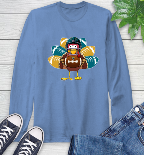 Jacksonville Jaguars Turkey Thanksgiving Day Long Sleeve T-Shirt 11