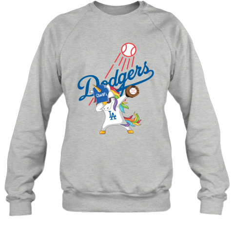Hip Hop Dabbing Unicorn Flippin Love Los Angeles Dodgers Sweatshirt